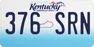 KY license plate 376SRN