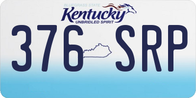 KY license plate 376SRP