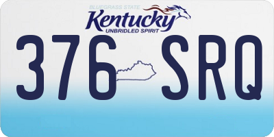 KY license plate 376SRQ