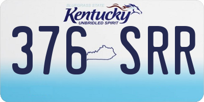 KY license plate 376SRR