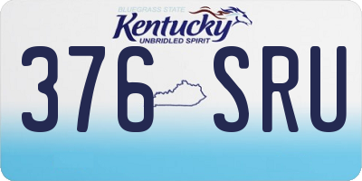 KY license plate 376SRU