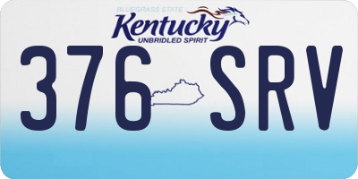 KY license plate 376SRV