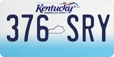 KY license plate 376SRY