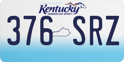 KY license plate 376SRZ