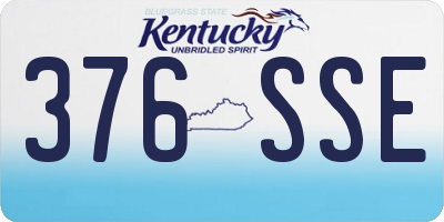 KY license plate 376SSE