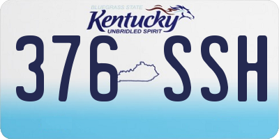 KY license plate 376SSH