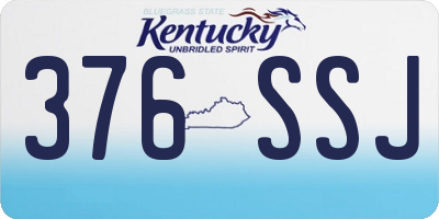 KY license plate 376SSJ