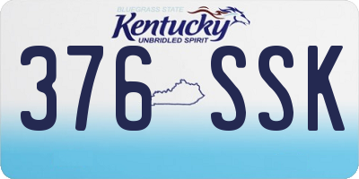 KY license plate 376SSK