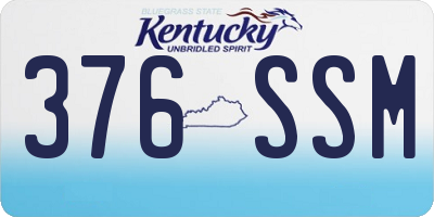 KY license plate 376SSM