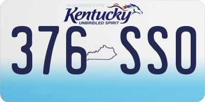 KY license plate 376SSO
