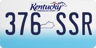 KY license plate 376SSR