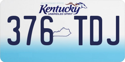 KY license plate 376TDJ