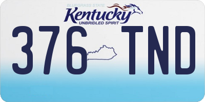 KY license plate 376TND