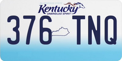 KY license plate 376TNQ