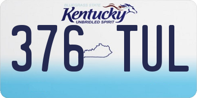 KY license plate 376TUL