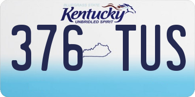 KY license plate 376TUS