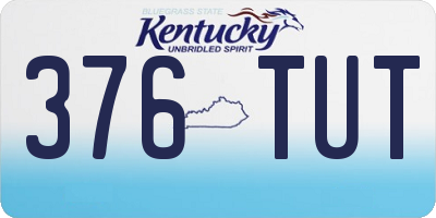KY license plate 376TUT