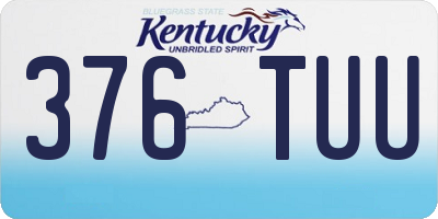KY license plate 376TUU