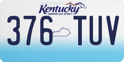KY license plate 376TUV