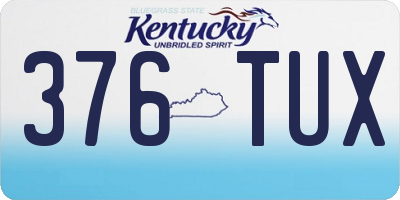 KY license plate 376TUX