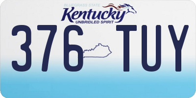 KY license plate 376TUY