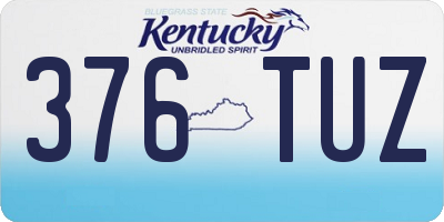 KY license plate 376TUZ