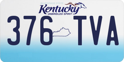 KY license plate 376TVA