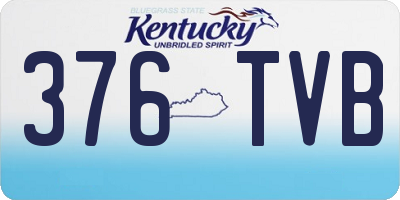 KY license plate 376TVB