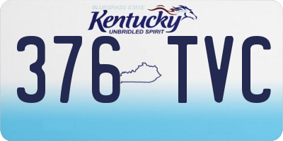 KY license plate 376TVC
