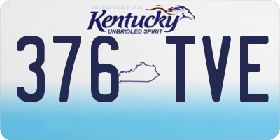 KY license plate 376TVE