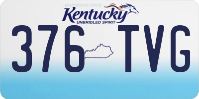 KY license plate 376TVG