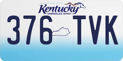 KY license plate 376TVK