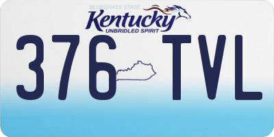 KY license plate 376TVL