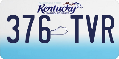 KY license plate 376TVR