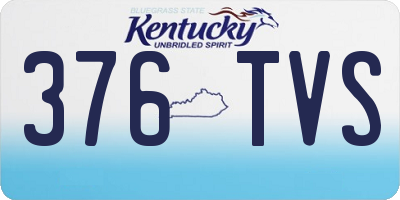 KY license plate 376TVS