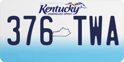 KY license plate 376TWA