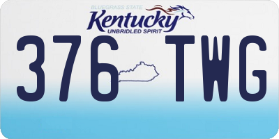 KY license plate 376TWG