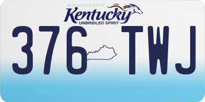 KY license plate 376TWJ