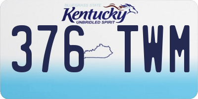 KY license plate 376TWM