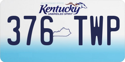 KY license plate 376TWP