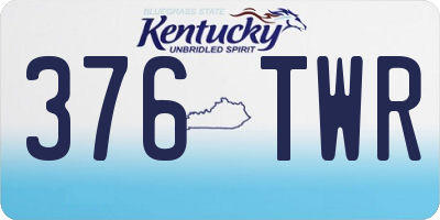 KY license plate 376TWR