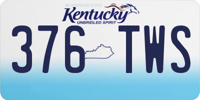KY license plate 376TWS