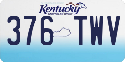 KY license plate 376TWV