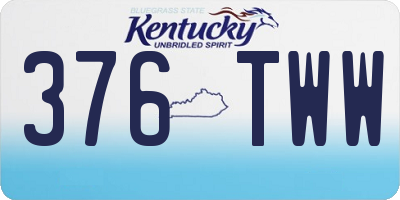 KY license plate 376TWW