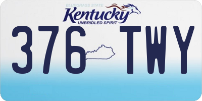 KY license plate 376TWY