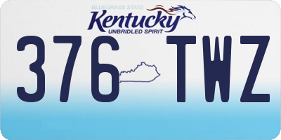 KY license plate 376TWZ