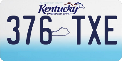 KY license plate 376TXE