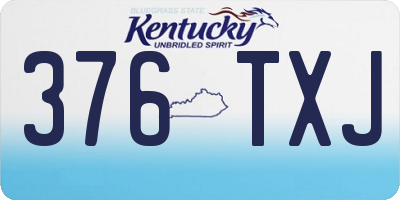 KY license plate 376TXJ