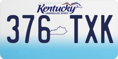 KY license plate 376TXK