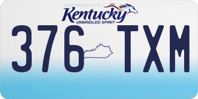 KY license plate 376TXM